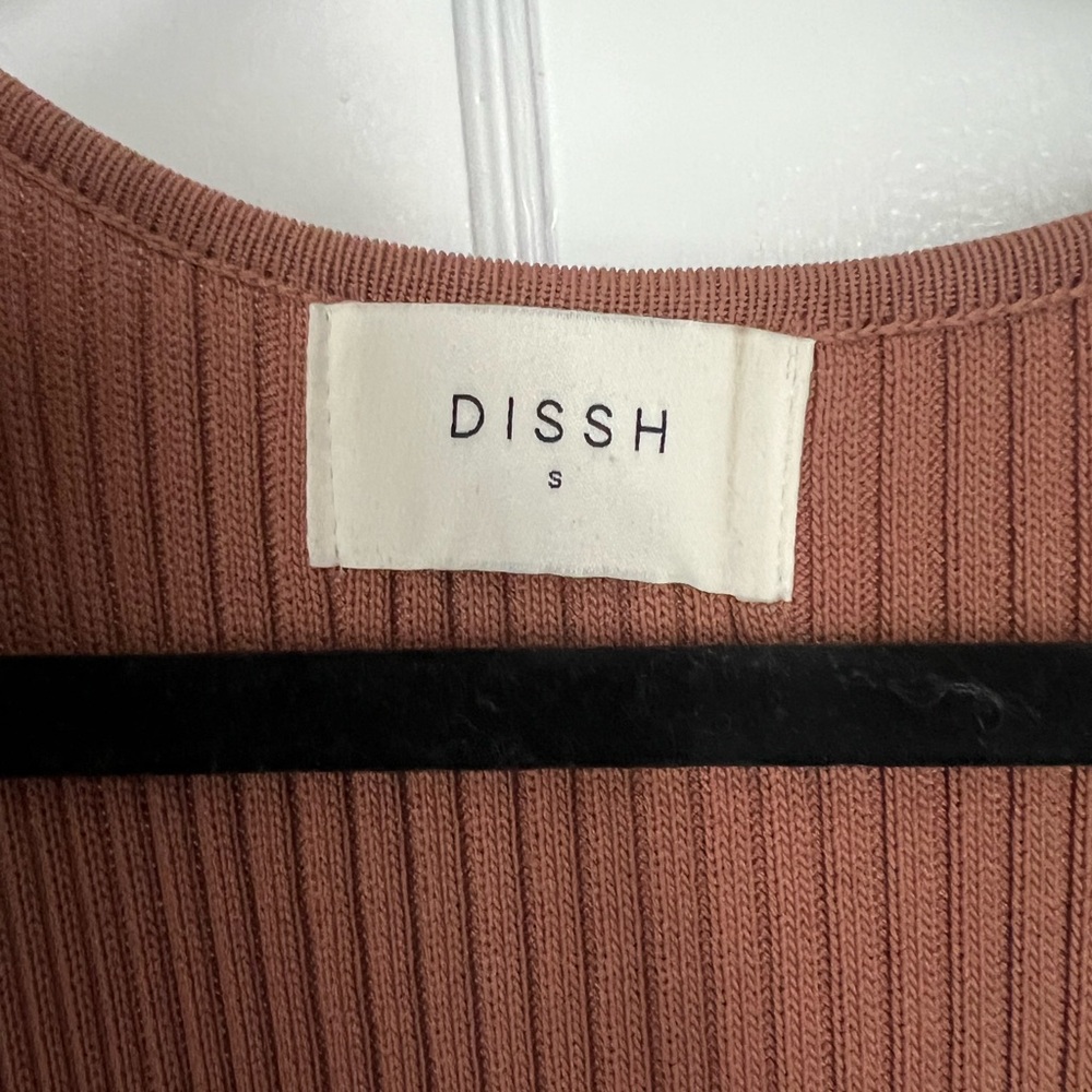 Ribbed dissh dress - brownish pink size S